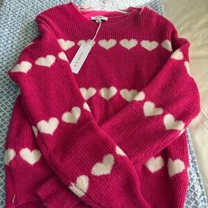 Gilli Heart Stripe Sweater NWT